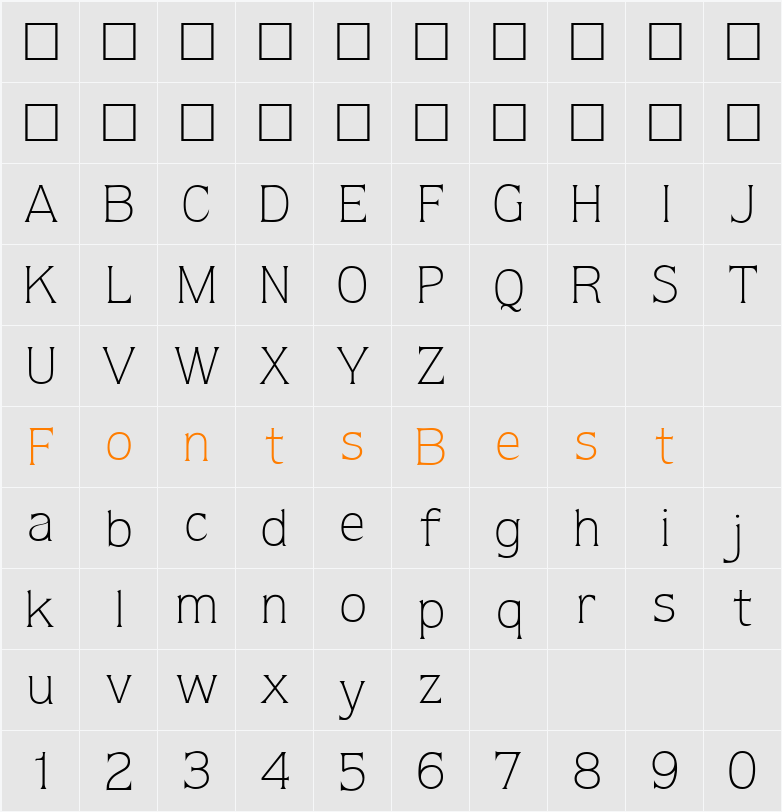 Quorum Light Character Map