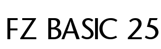 FZ BASIC 25 Font Image