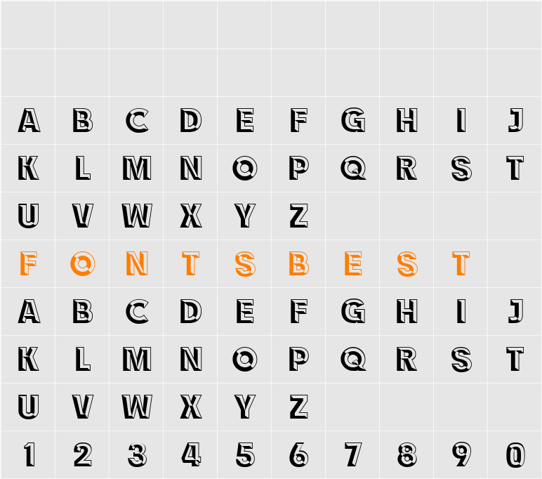 RACE1 Brannt Chiseled NCV Character Map