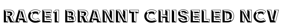 RACE1 Brannt Chiseled NCV Font Image
