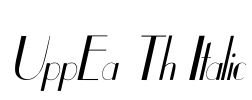 UppEa Th Italic Font Image
