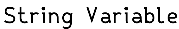 String Variable Font Image