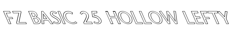 FZ BASIC 25 HOLLOW LEFTY Font Image