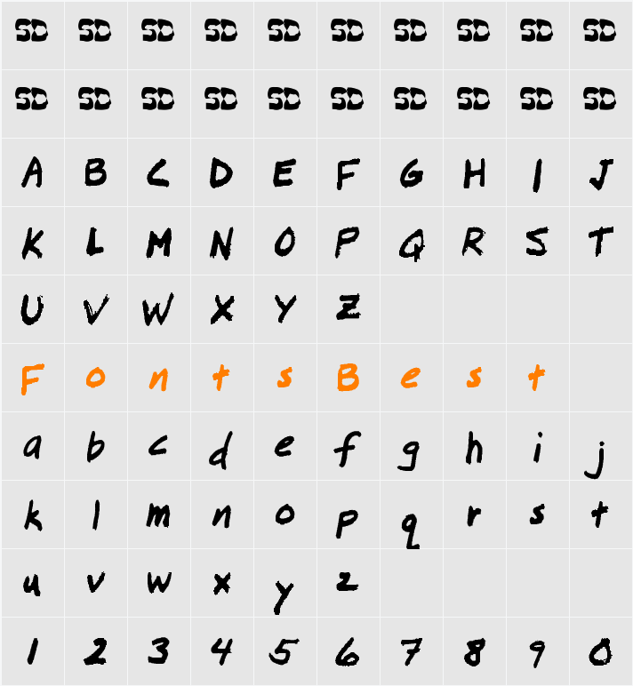 Lousy Character Map