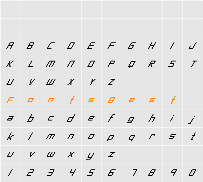 Neon Nanoborg Character Map