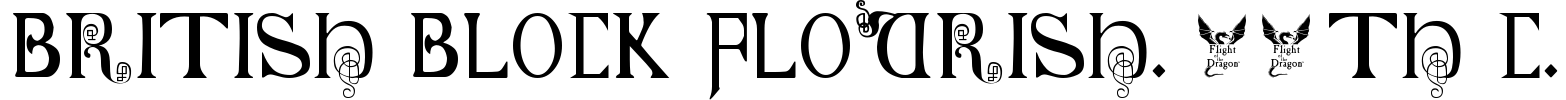 British Block Flourish, 10th c. Font Image