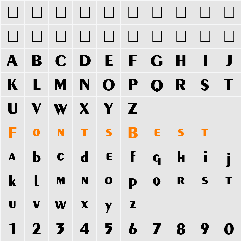 Piano Character Map