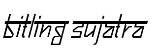 Bitling sujatra Font Image