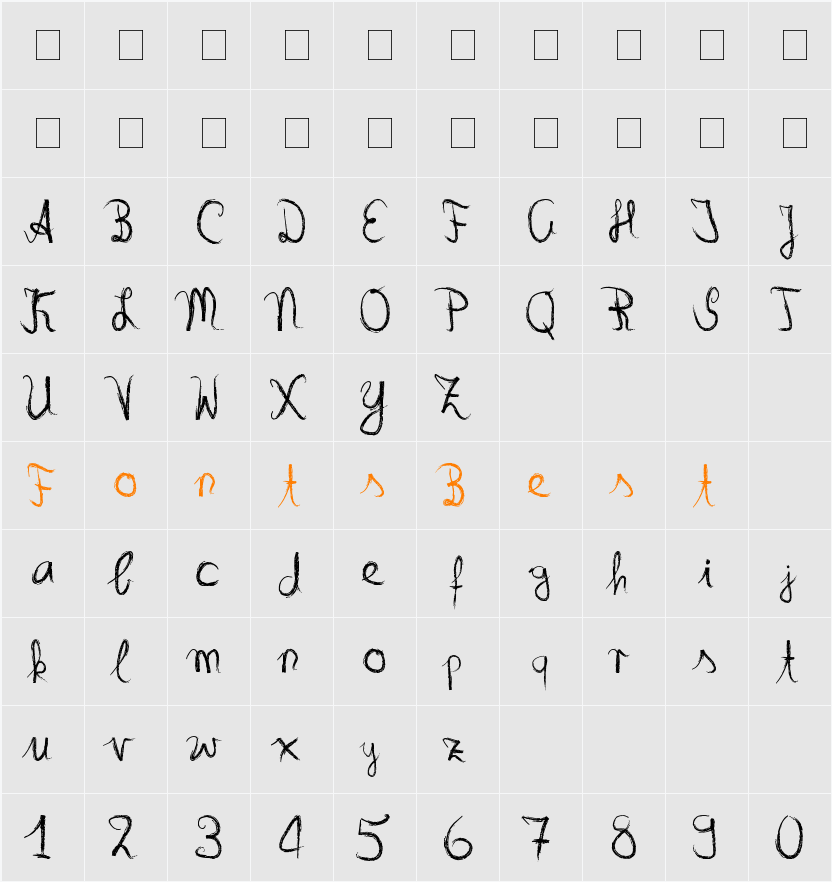 LongTimeAgo DSG Character Map