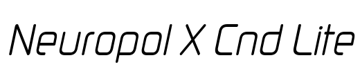 Neuropol X Cnd Lite Font Image