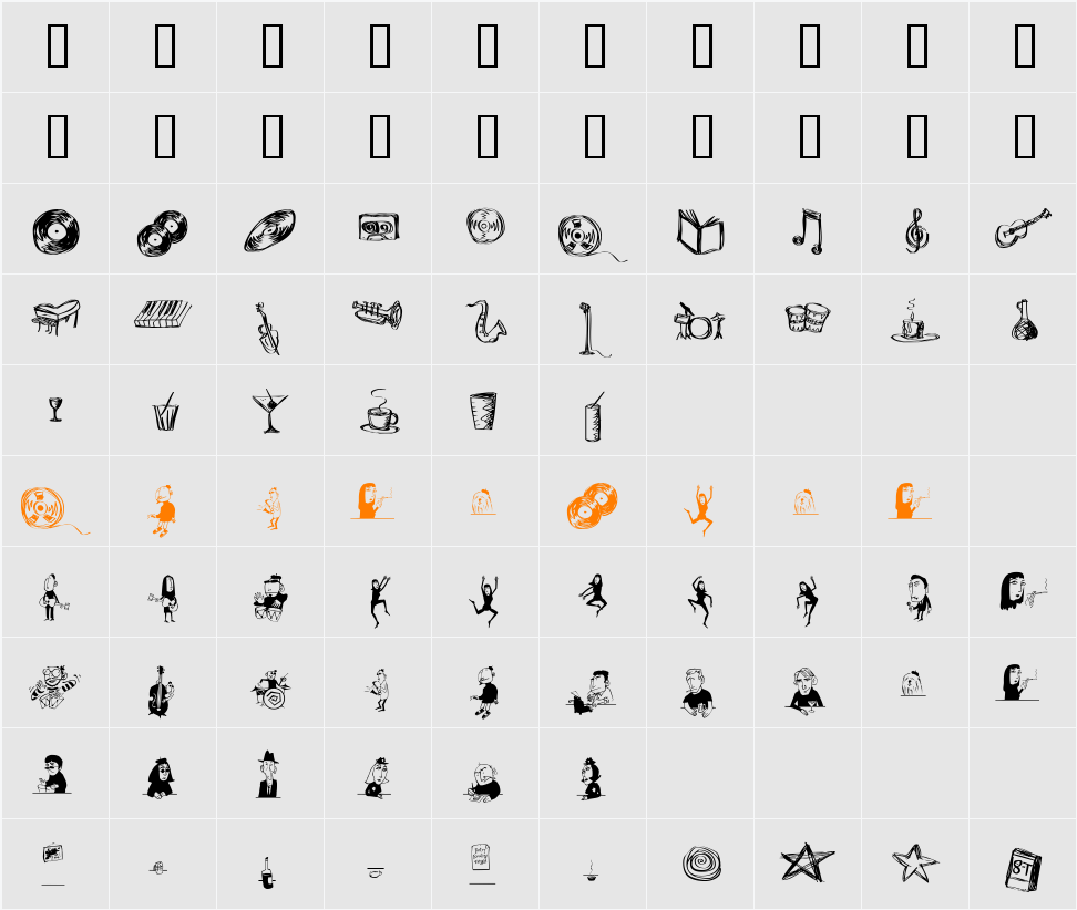 P22 Daddy O Character Map
