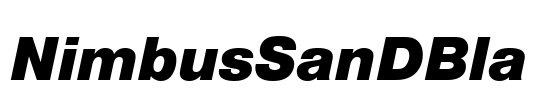 NimbusSanDBla Font Image