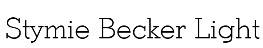 Stymie Becker Light Font Image