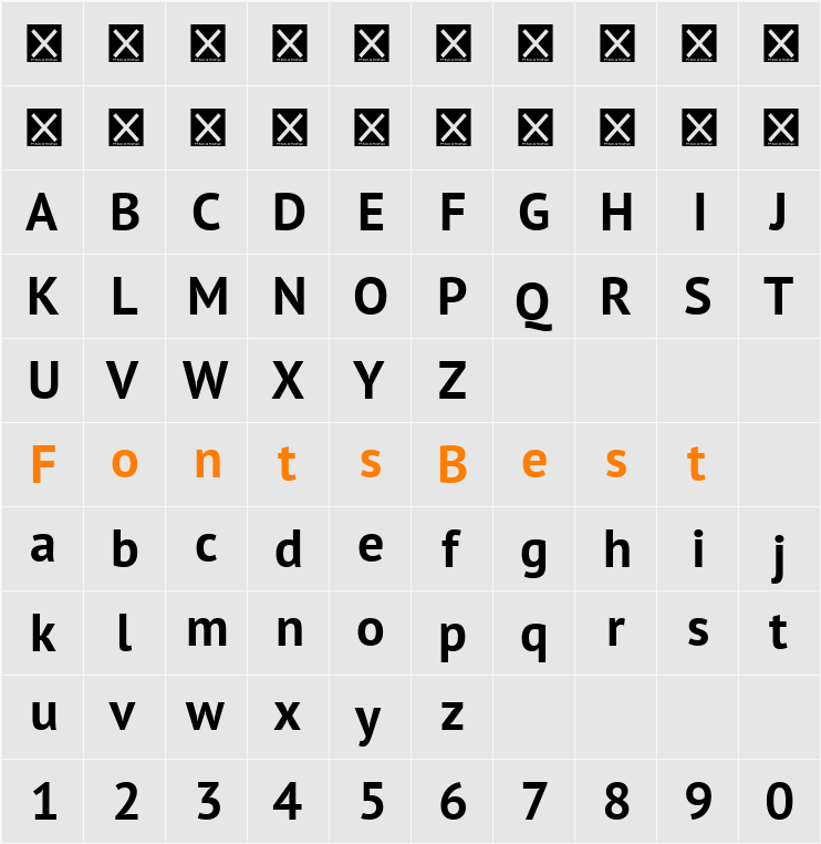 PT Sans Character Map