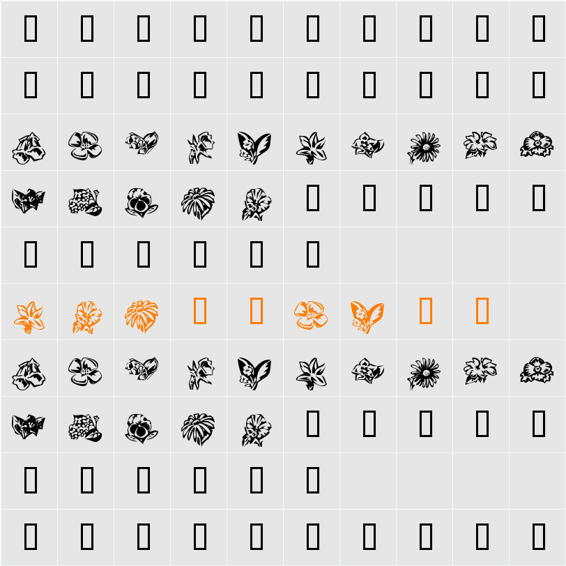 KR Beautiful Flowers 3 Character Map