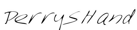 PerrysHand Font Image
