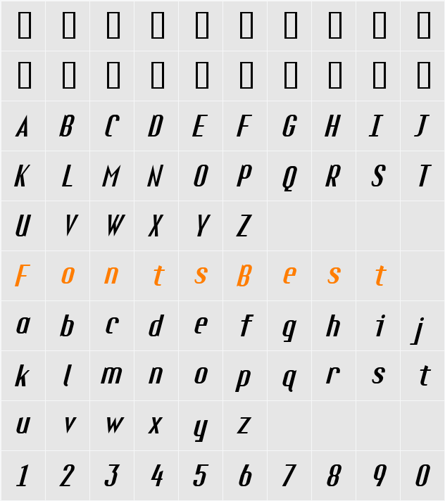 Fuel Character Map