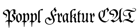 Poppl Fraktur CAT Font Image