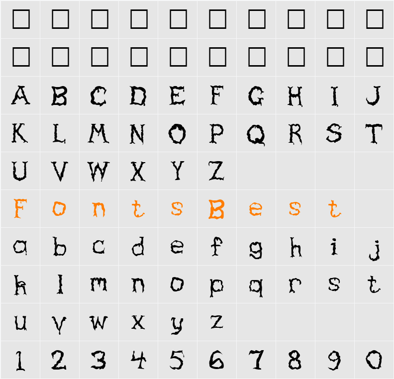 Haunted Character Map