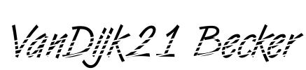 VanDijk21 Becker Font Image
