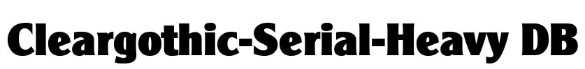 Cleargothic-Serial-Heavy DB Font Image