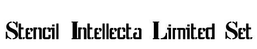 Stencil Intellecta Limited Set Font Image