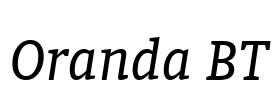 Oranda BT Font Image