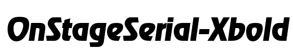 OnStageSerial-Xbold Font Image