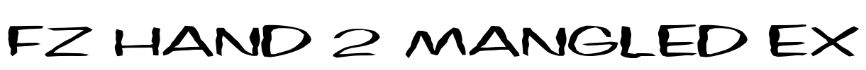 FZ HAND 2 MANGLED EX Font Image