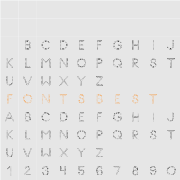Glyph Stitch v4 Character Map