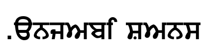 Punjabi Sans Font Image