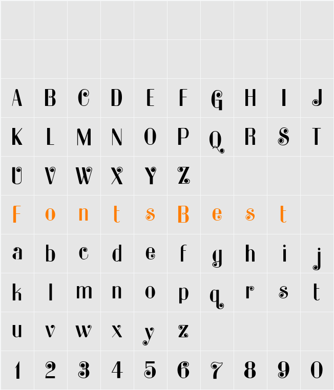 KaterRino Character Map