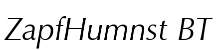 ZapfHumnst BT Font Image