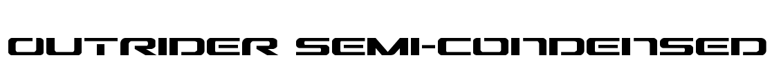 Outrider Semi-Condensed Font Image