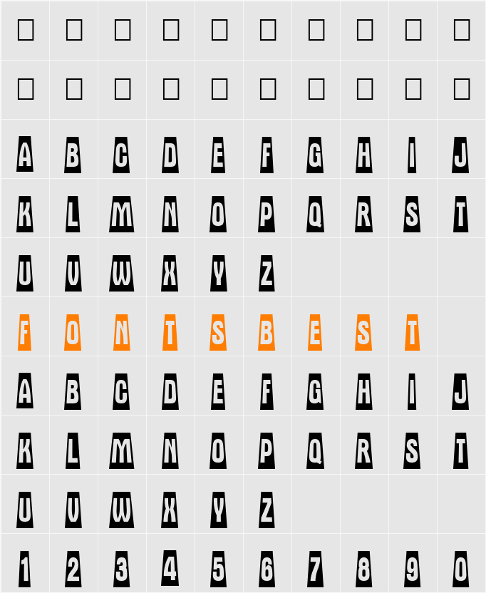 a_AlternaTitulCmDvBk Character Map