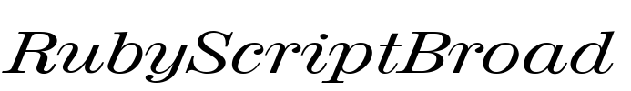 RubyScriptBroad Font Image