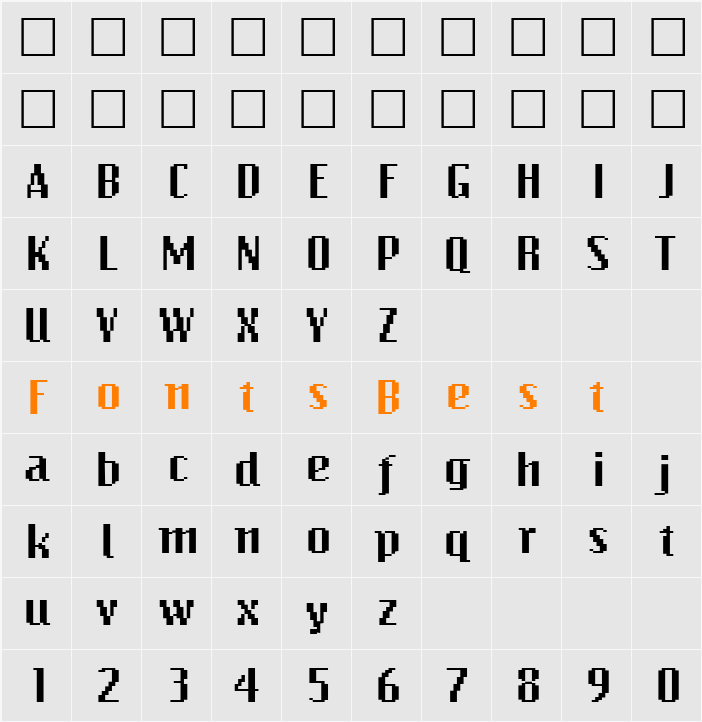 BitmapWide Character Map