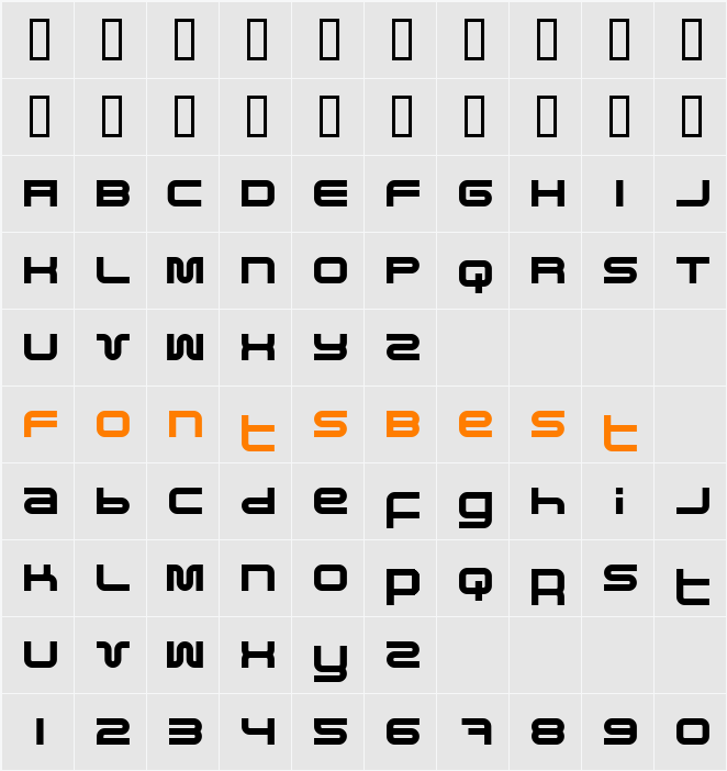 Pfuk Character Map