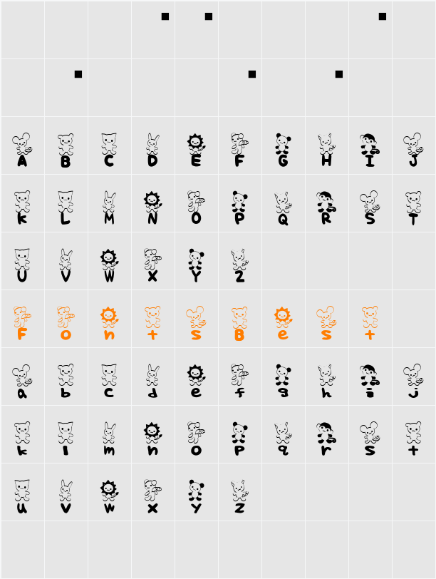 Doubutsu Character Map