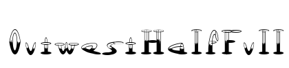 OutwestHalfFull Font Image