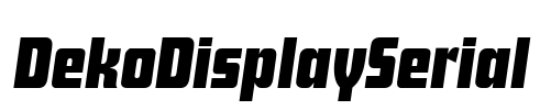 DekoDisplaySerial Font Image