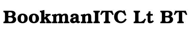 BookmanITC Lt BT