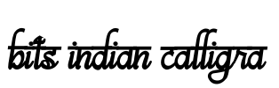 bits indian calligra Font Image