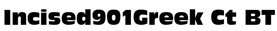 Incised901Greek Ct BT Font Image