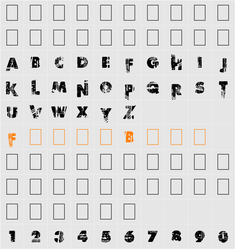 Border Line Character Map