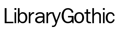 LibraryGothic Font Image