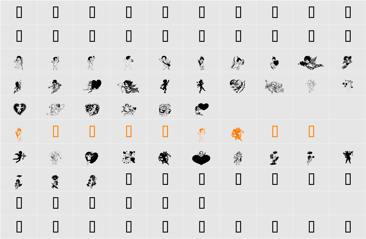LM Cupids Character Map