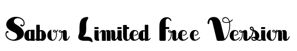 Sabor Limited Free Version Font Image