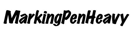 MarkingPenHeavy Font Image