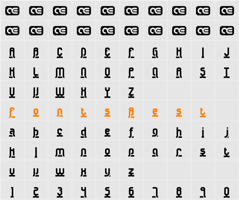 Underscore BRK Character Map